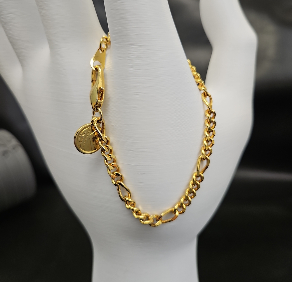 Anne Klein Gold Tone Figaro Link Bracelet